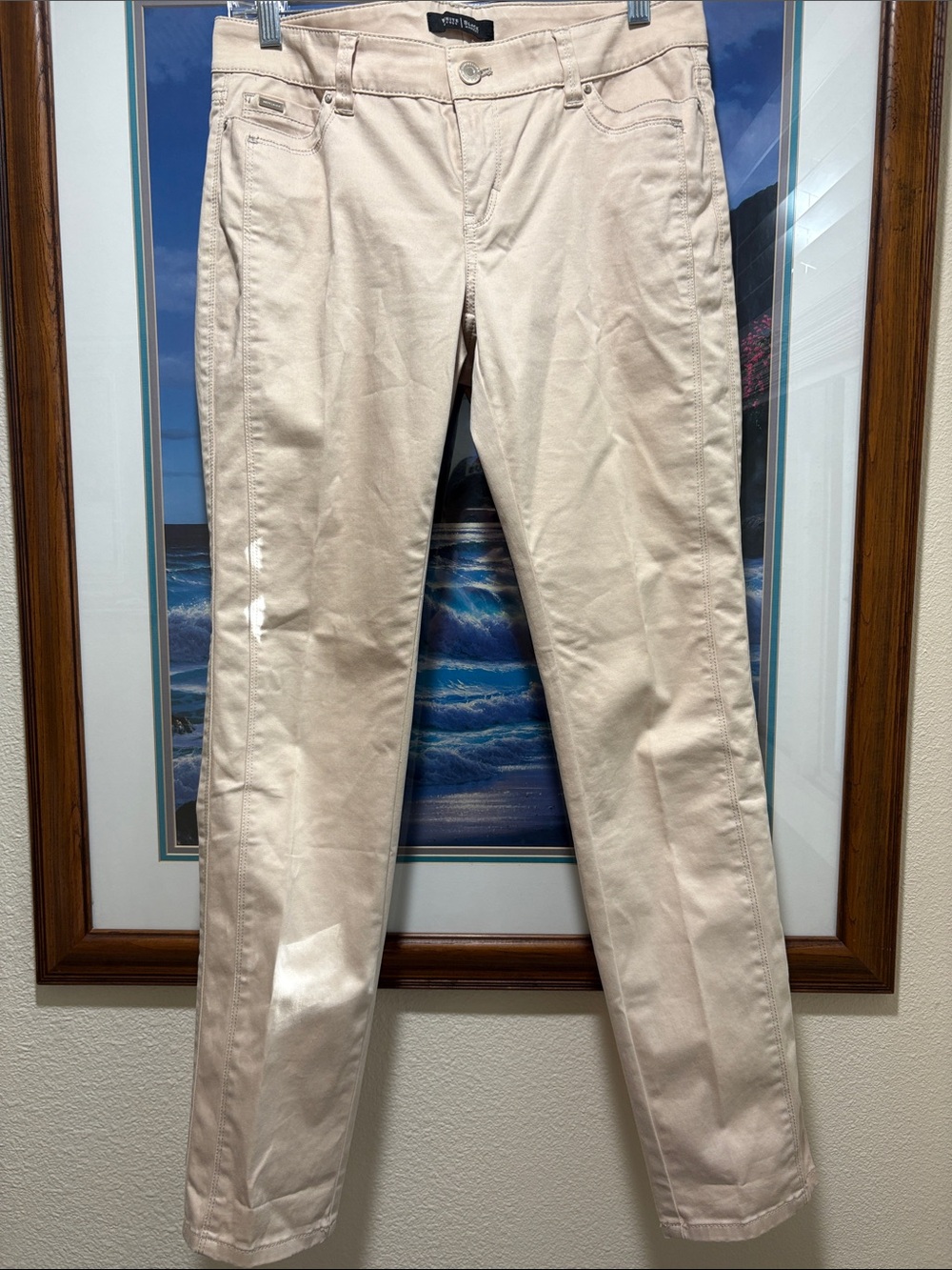 White House Black Market Women's Skinny Jeans in Light Beige